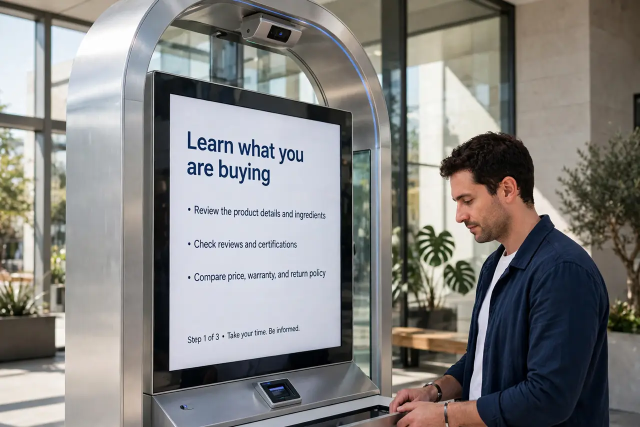 A person calmly performing the guide's first step: Learn what you are buying.