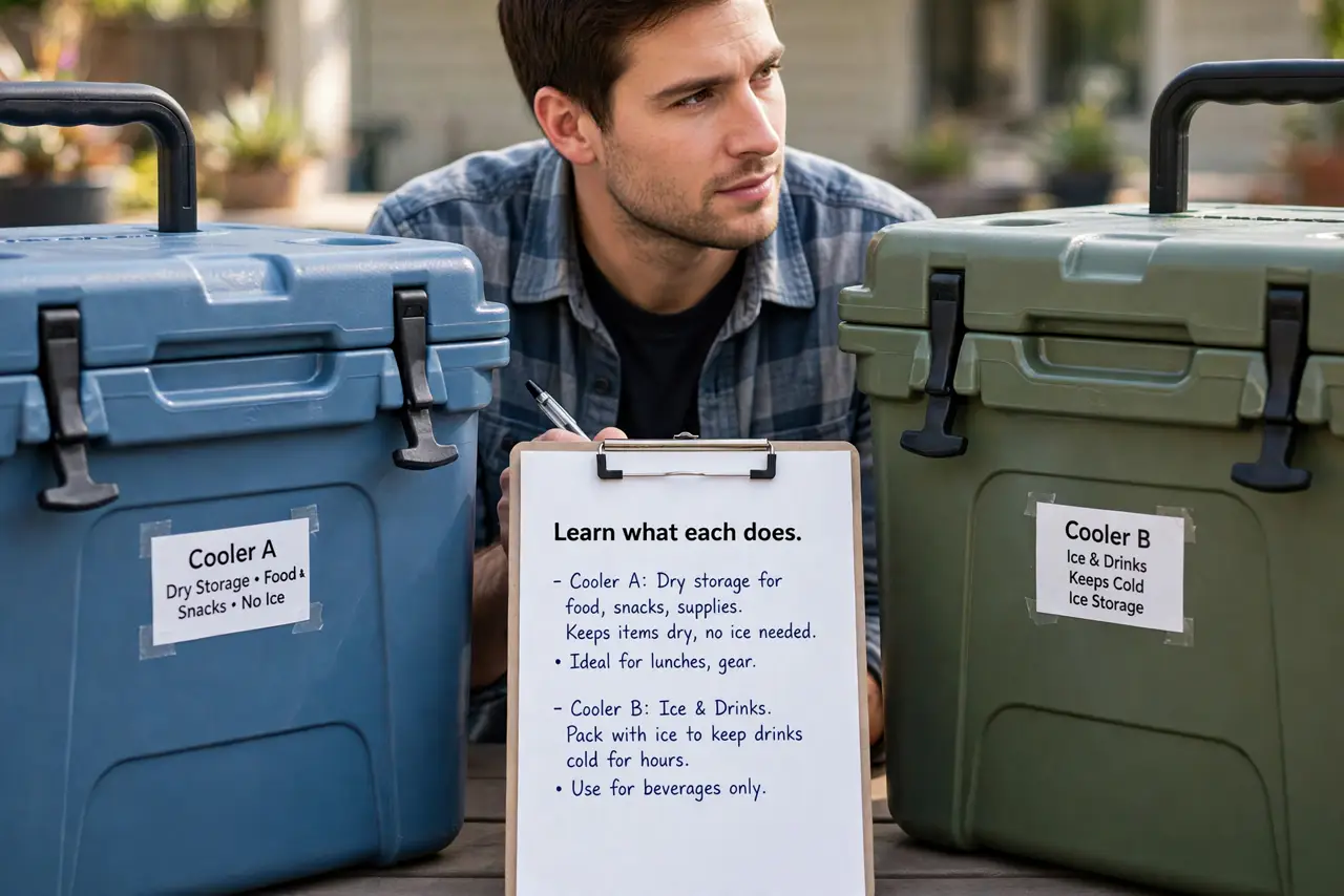 A person calmly performing the guide's first step: Learn what each does.