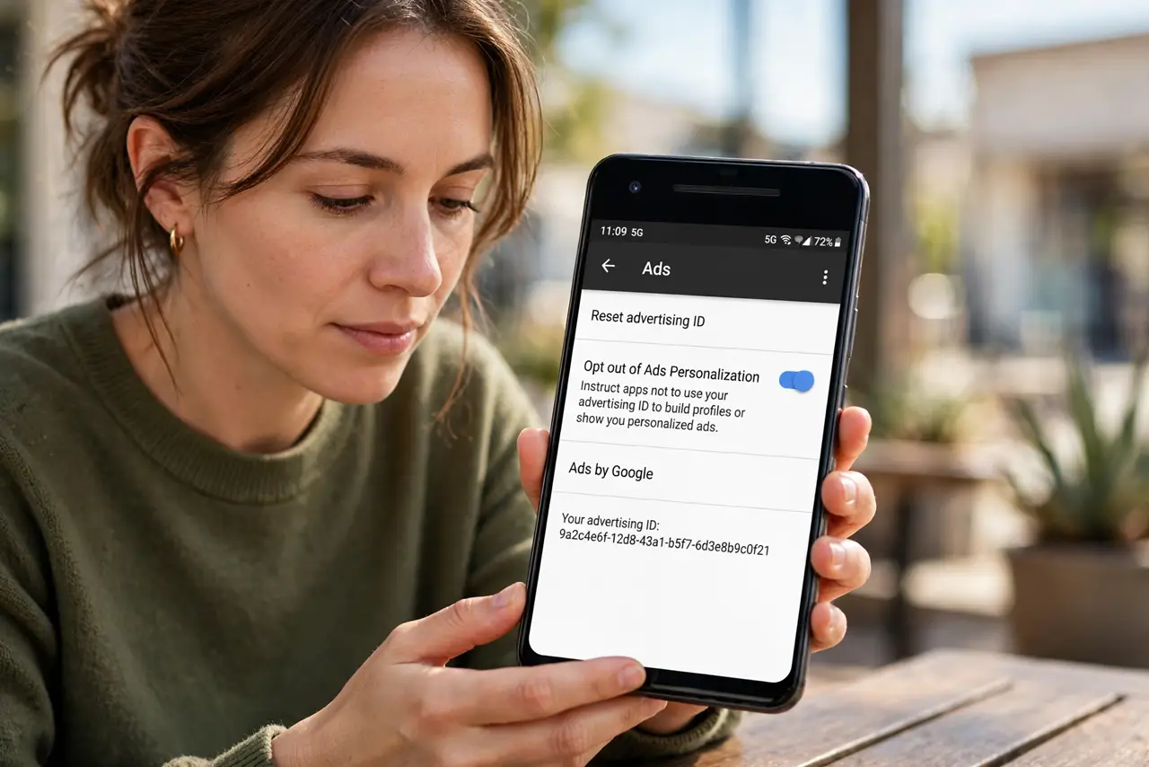 Step 1 in action for Reset Your Android Ad ID: Open the Ads settings.