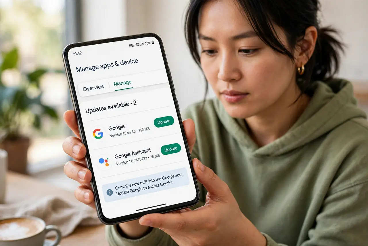 Update the Google app first.