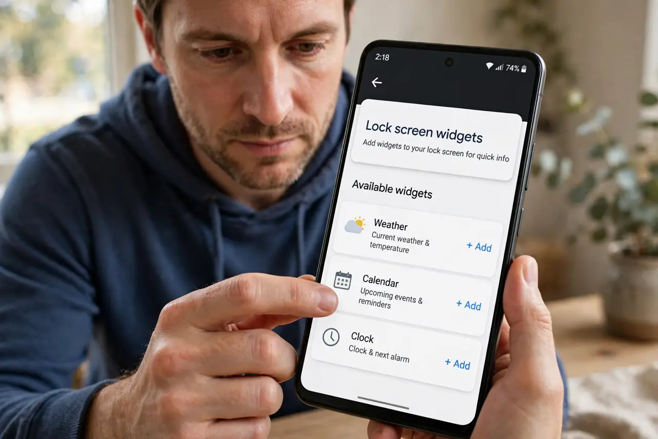 Step 1 in action for Lock Screen Widgets Missing: Re-add widgets on iPhone the current way.
