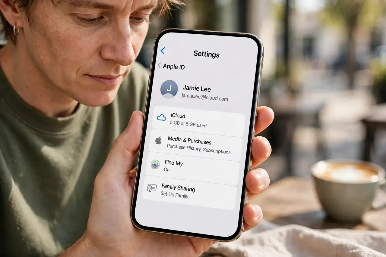 Step 1 in action for Set Up Apple's Legacy Contact: Open your Apple ID settings.