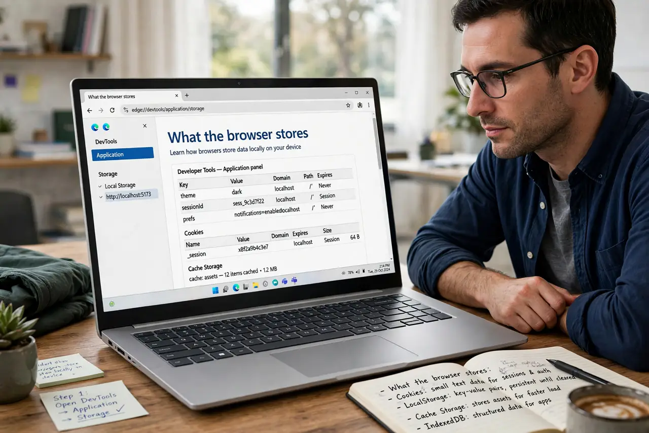 Step 1 in action for Is Autofilling Credit Cards Safe: Understand what the browser stores.