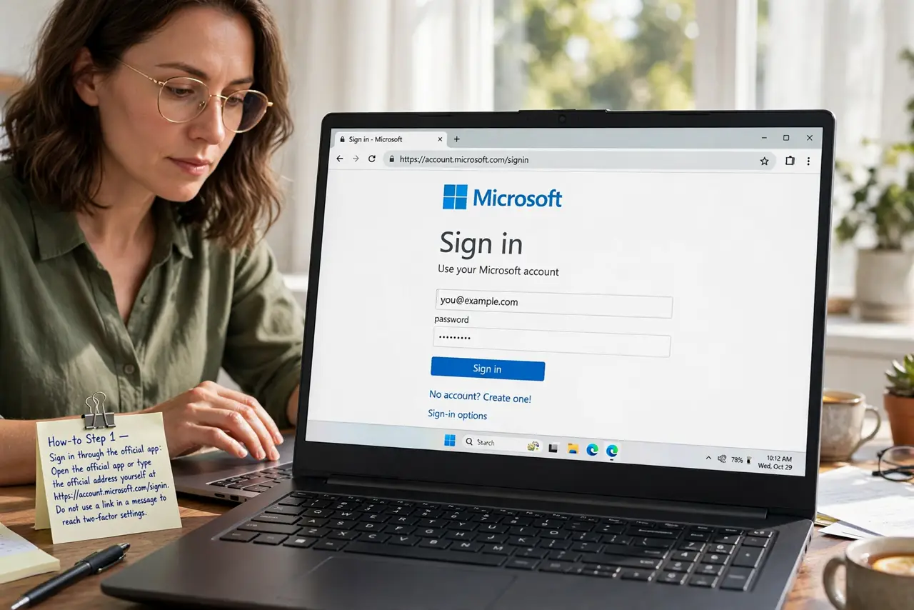 Backup Codes Printed and Lost? Replace Them — step 1 being performed on the device.