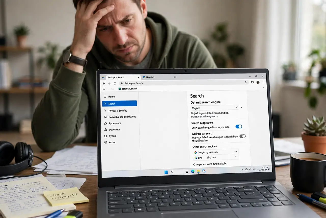 Extension Changed Your Search Engine? Undo It — photo showing the situation described in the guide.