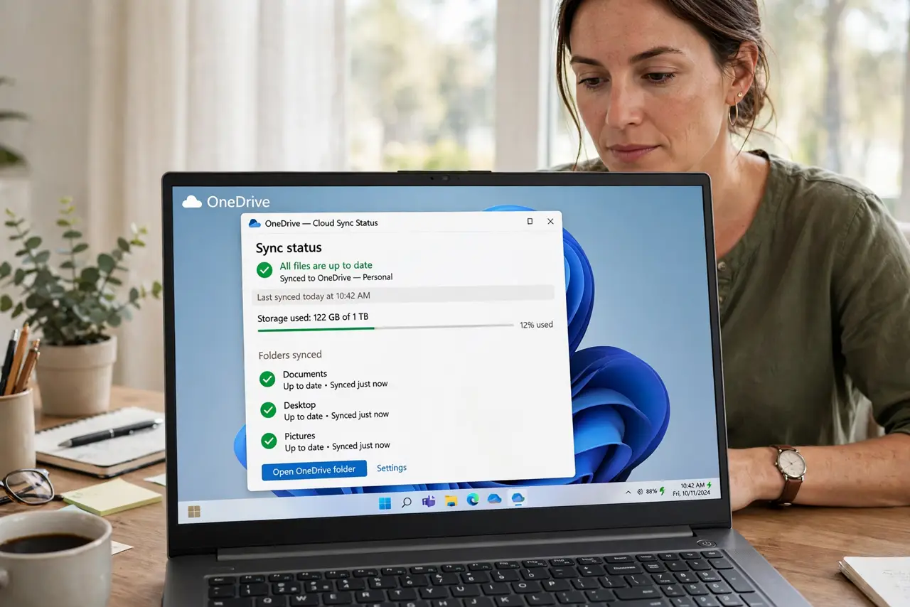 Person performing step 1: Check the cloud sync status. Open the cloud app and look for a syncing, paused, or error state. A paused sync is a common reason the...