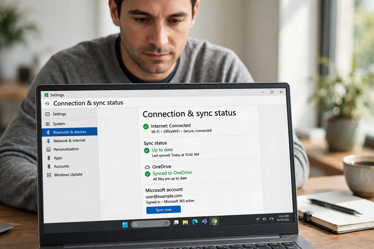 Person performing step 1 of Cloud File Offline Copy Outdated? Fix It