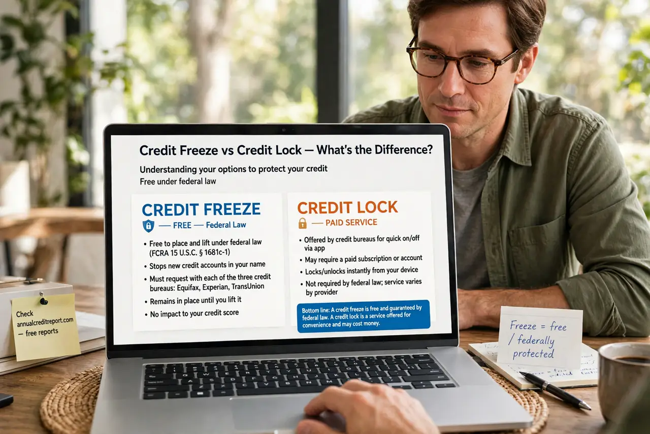 A person performing the first step: Understand the freeze. A freeze is your right under federal law: free to place, lift, and remove, and bureaus must.