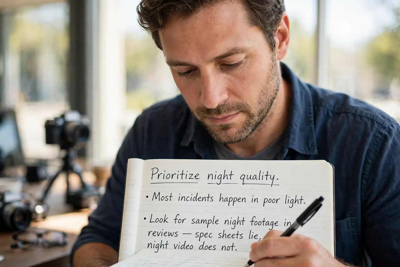 A person performing the first step of the guide: Prioritize night quality.