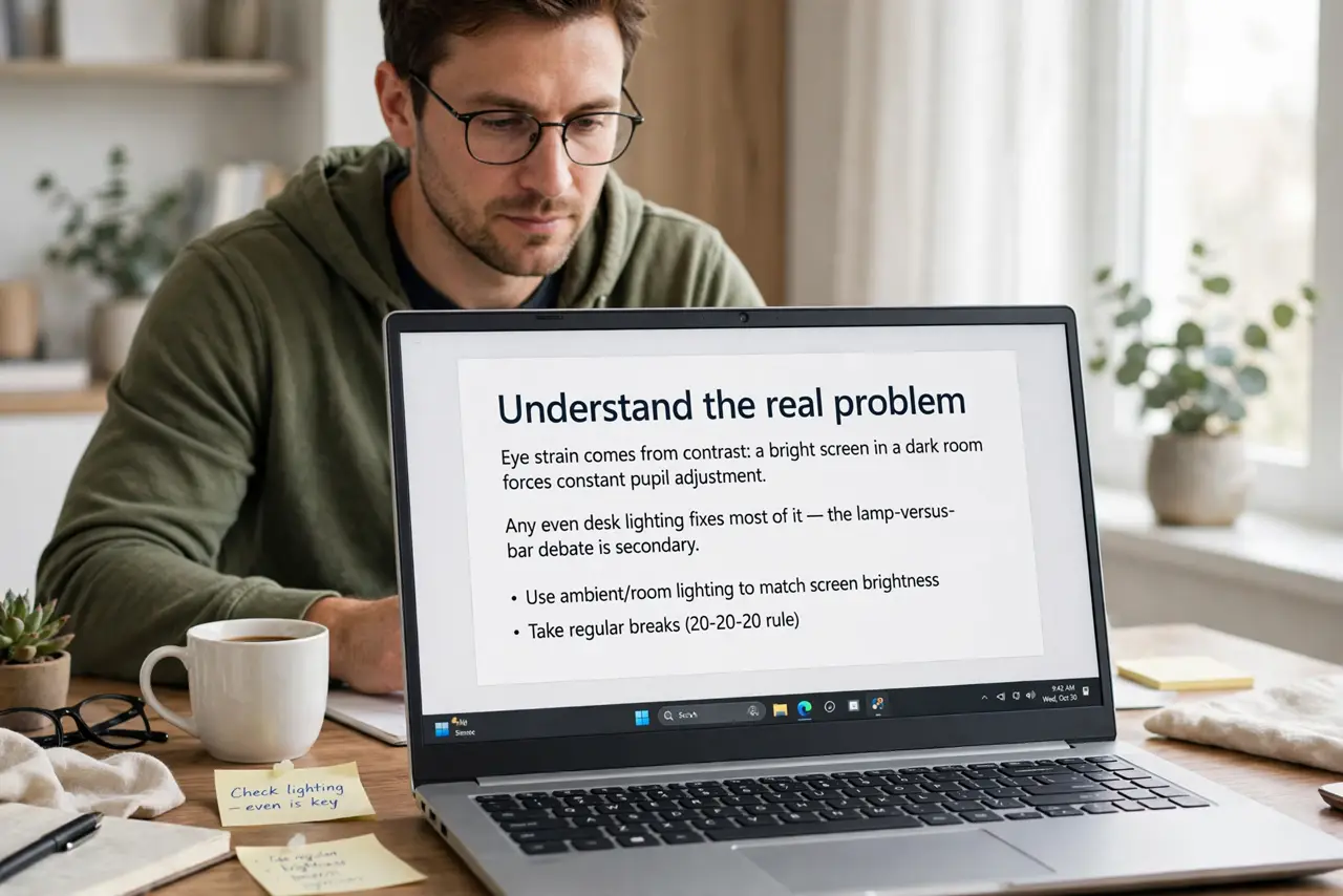 A person performing the first step of the guide: Understand the real problem.
