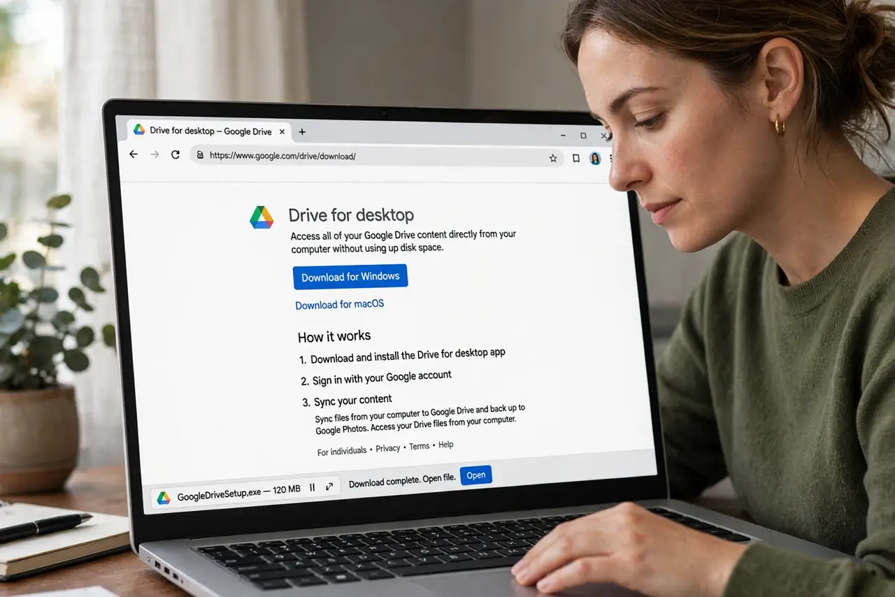 A person carrying out step one: download it from google.
