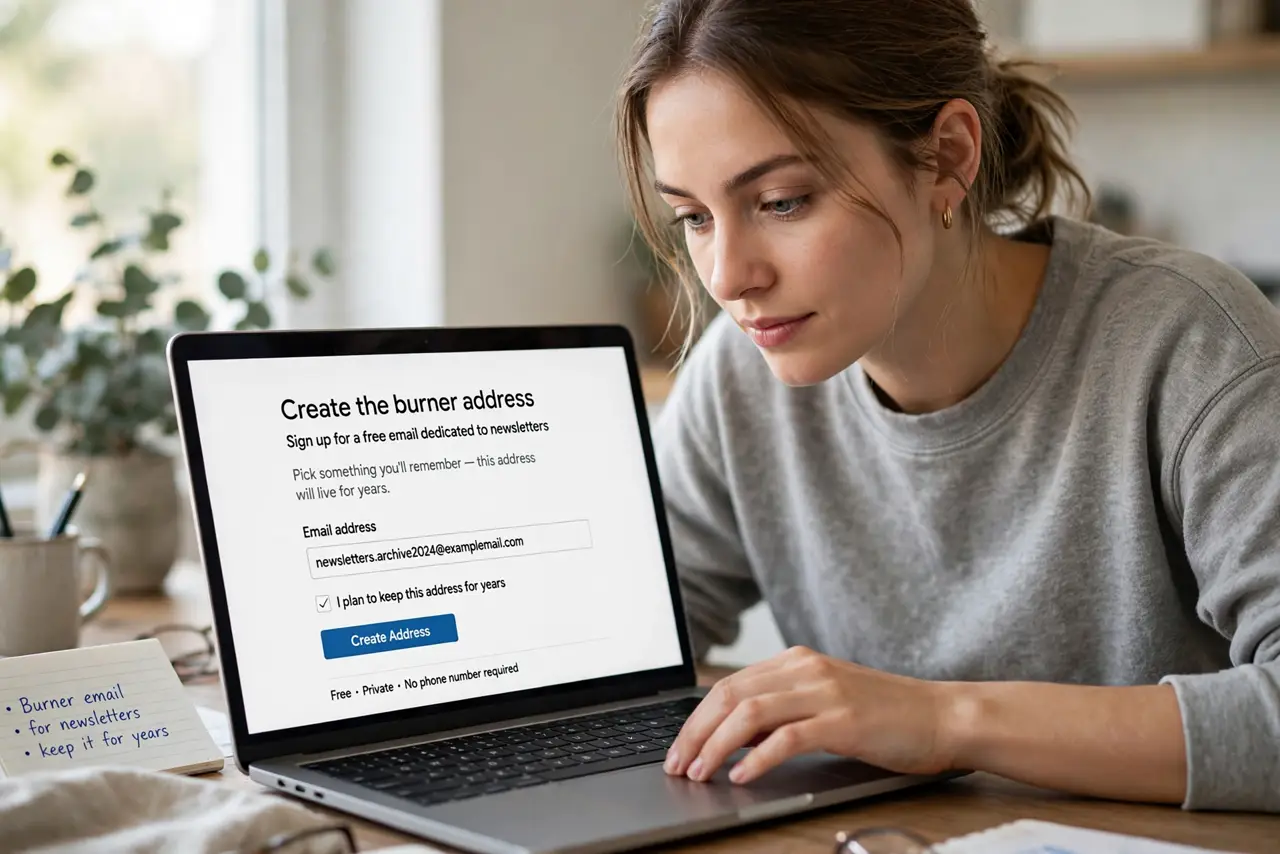 A person performing the first step of the guide: Create the burner address.