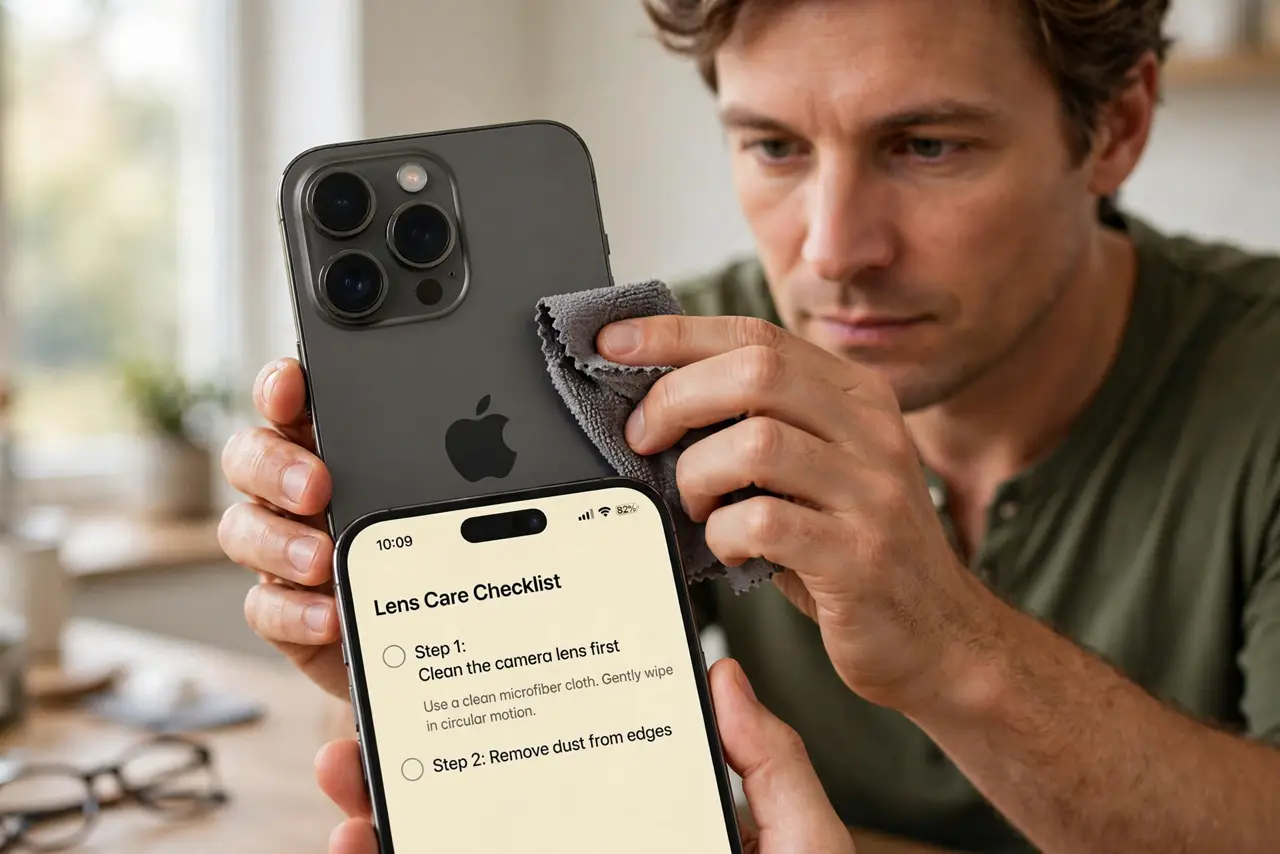 Person performing step 1 of Expense Receipt Photo Blurry? Fix It