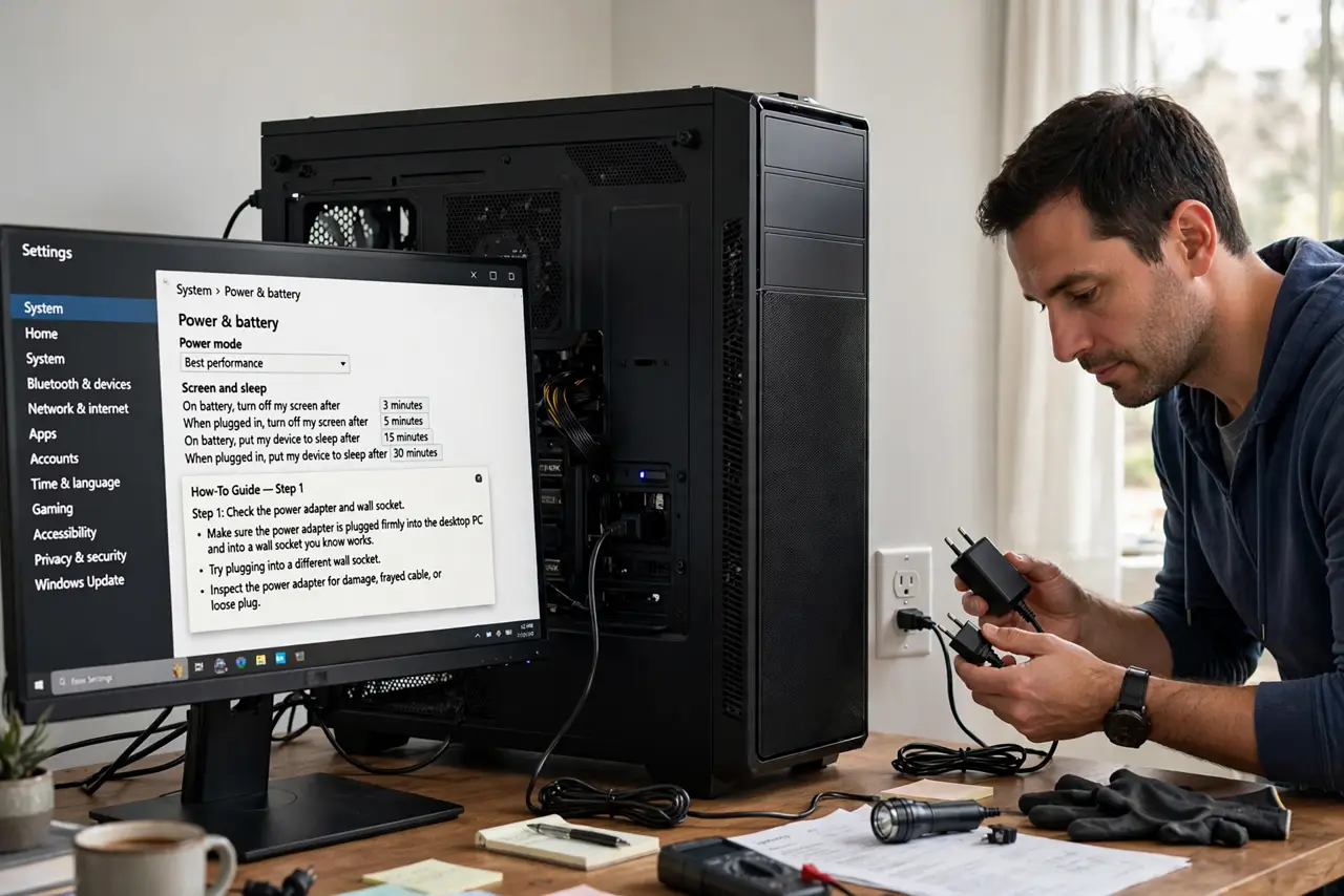 External Hard Drive Not Spinning? Fix It — step 1 being performed on the device.
