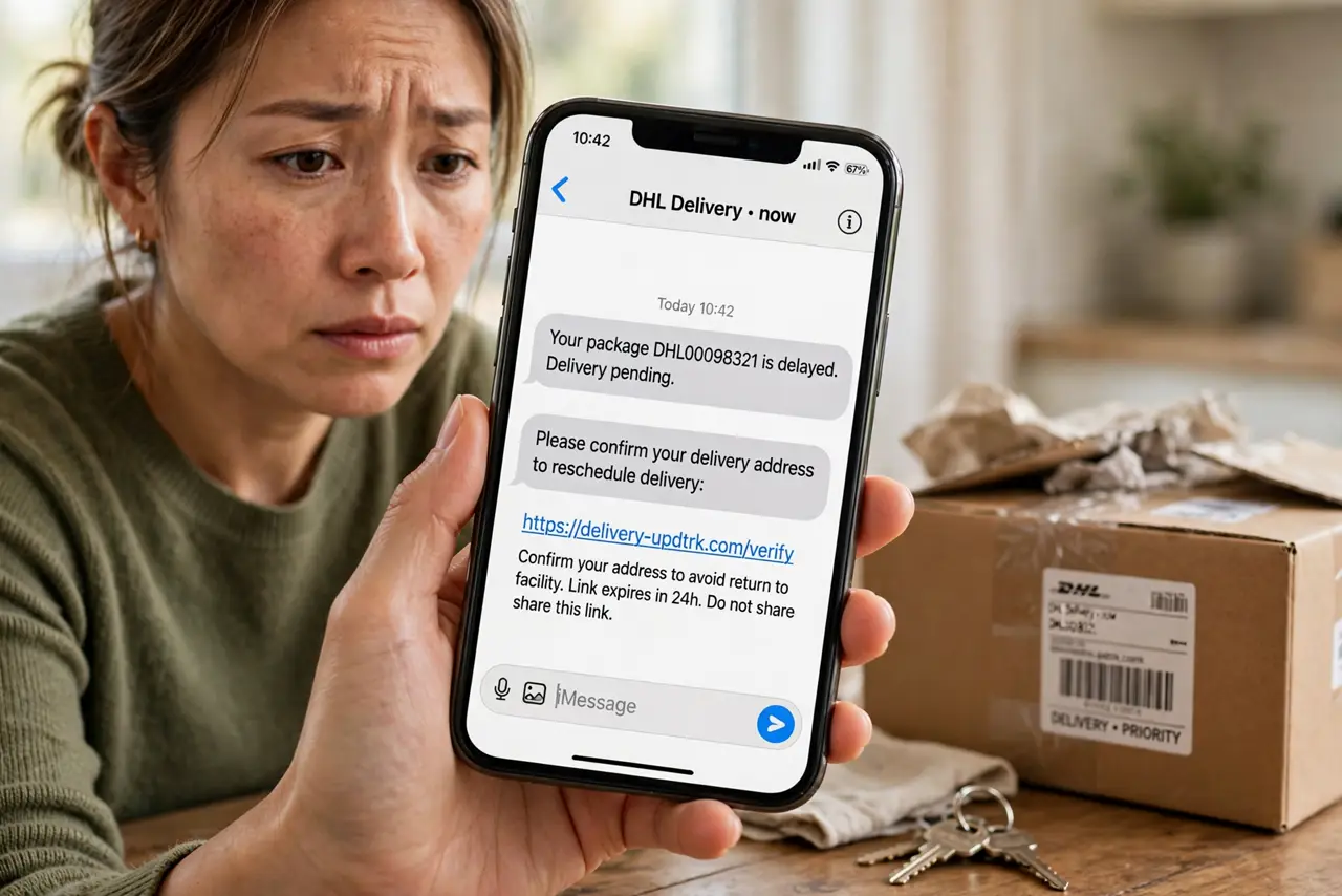 Fake Delivery Text? Do Not Click — Check Safely — photo showing the situation described in the guide.