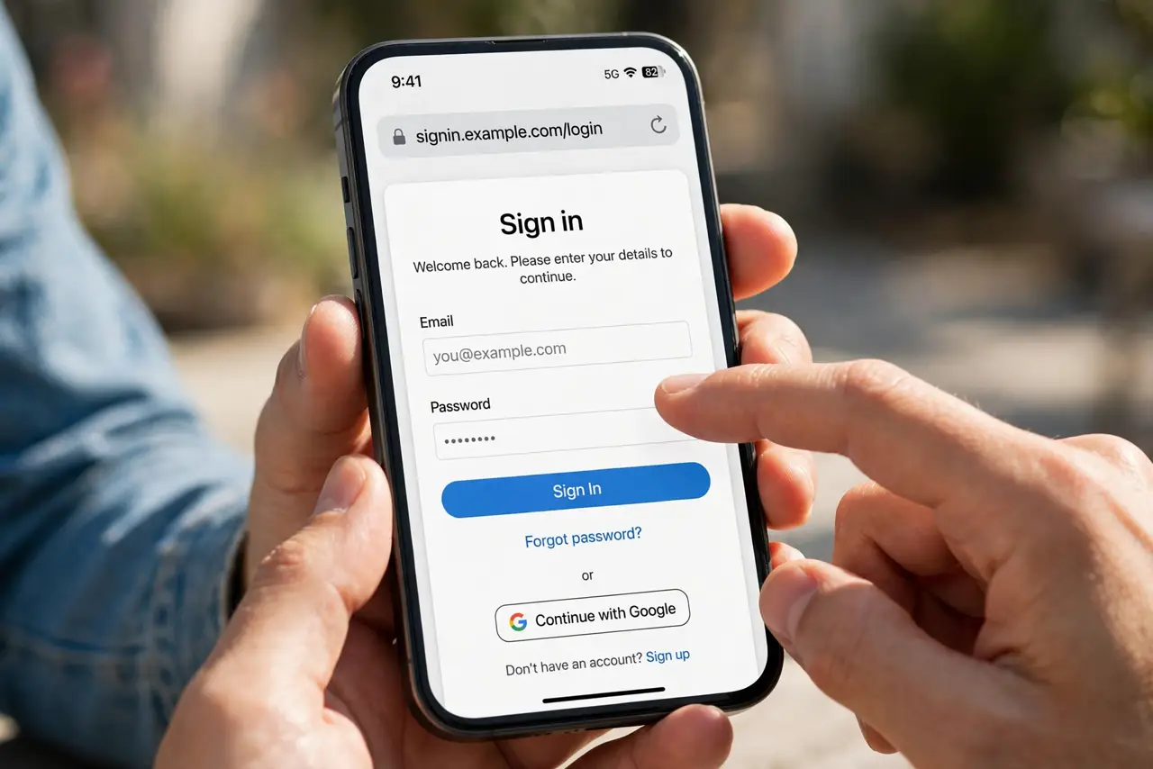 Fake Login Page Copies a Real Site? Spot It — photo showing the situation described in the guide.