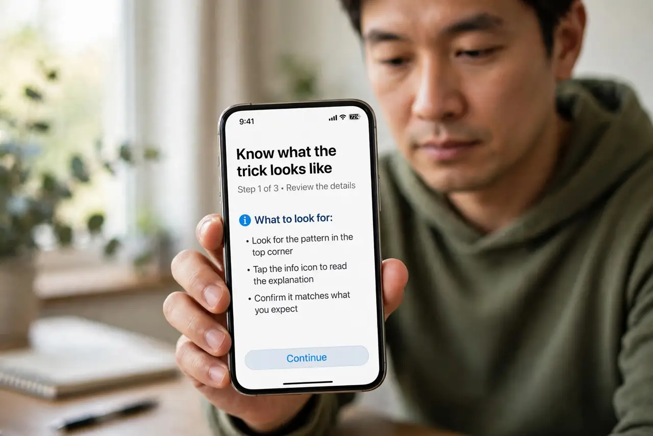 Step 1 in action for That 'Free WiFi' Might Be a Trap: Know what the trick looks like.
