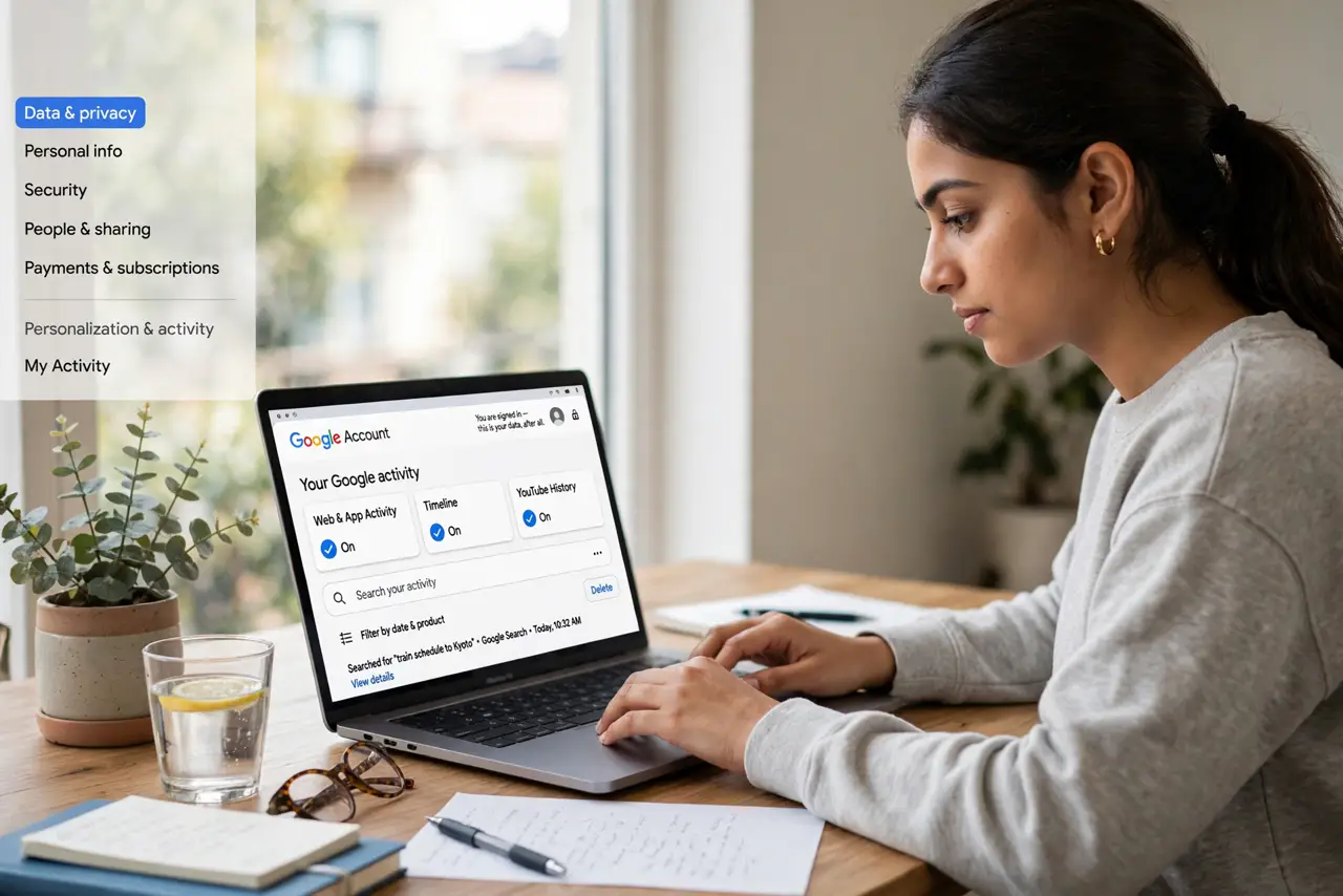 A person performing the first step of the guide: Open My Activity.