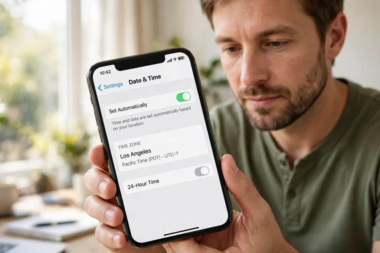 Person performing step 1 of Habit Tracker Streak Resets Wrongly? Fix It