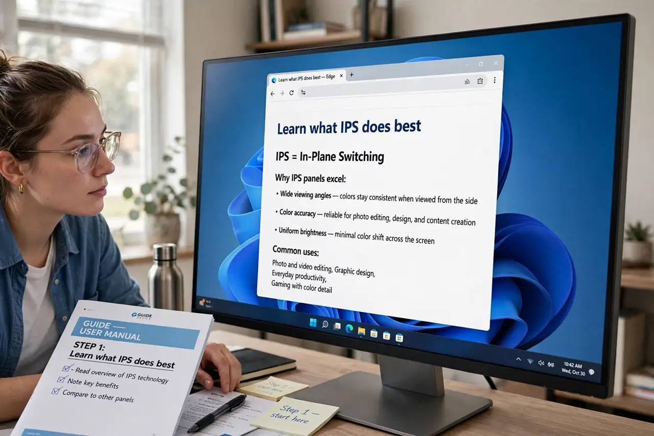 A person doing the guide's first step: Learn what IPS does best.