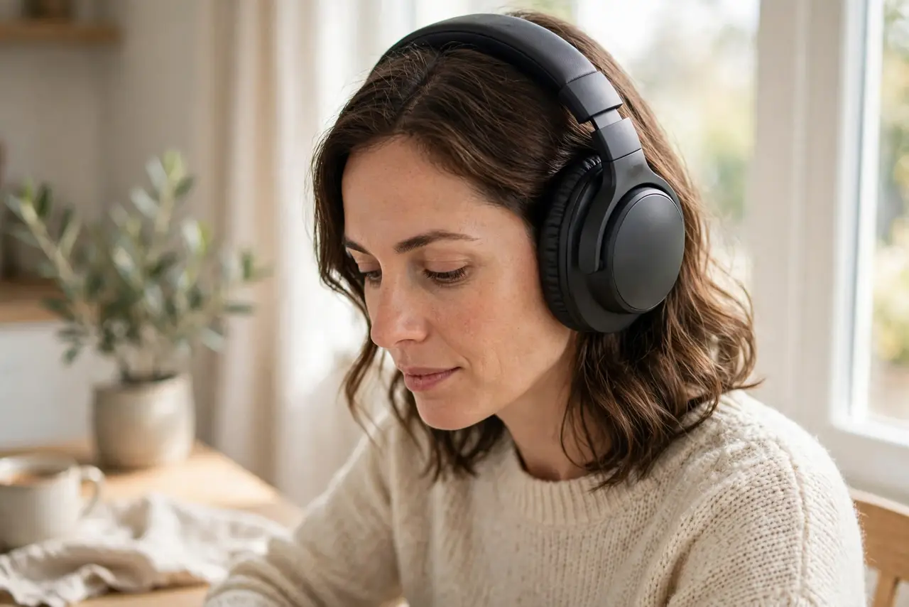 A person doing the guide's first step: Learn the anti-noise trick.