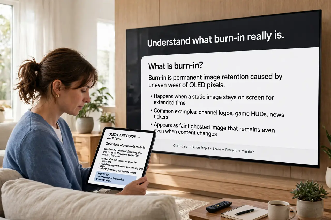 A person doing the guide's first step: Understand what burn-in really is.