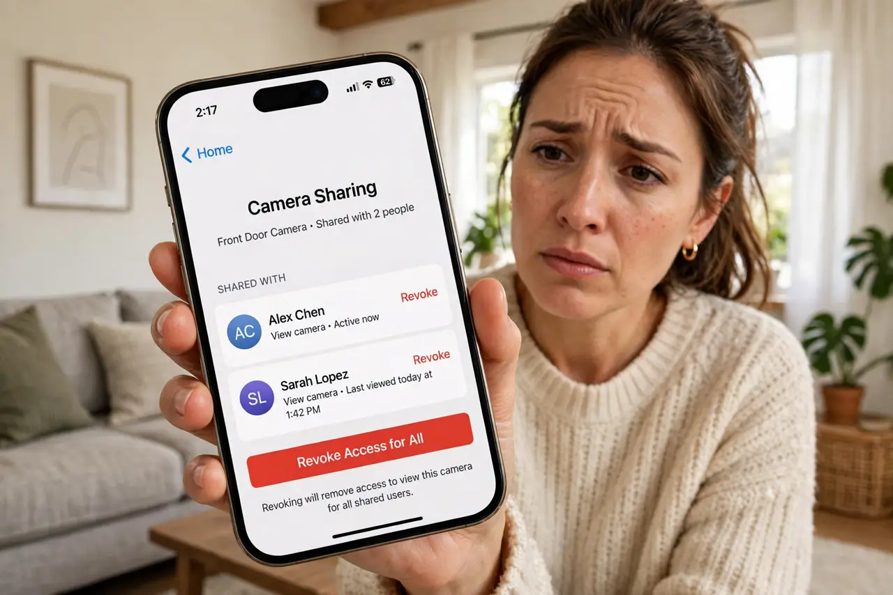 Home Camera View Shared by Mistake? Undo It — photo showing the situation described in the guide.