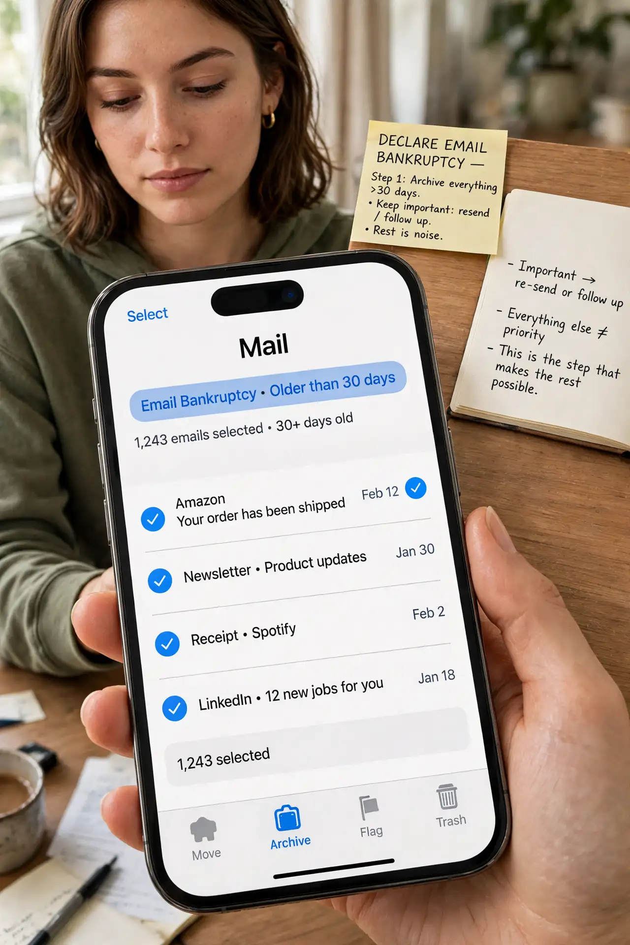 Declare email bankruptcy on the old pile.