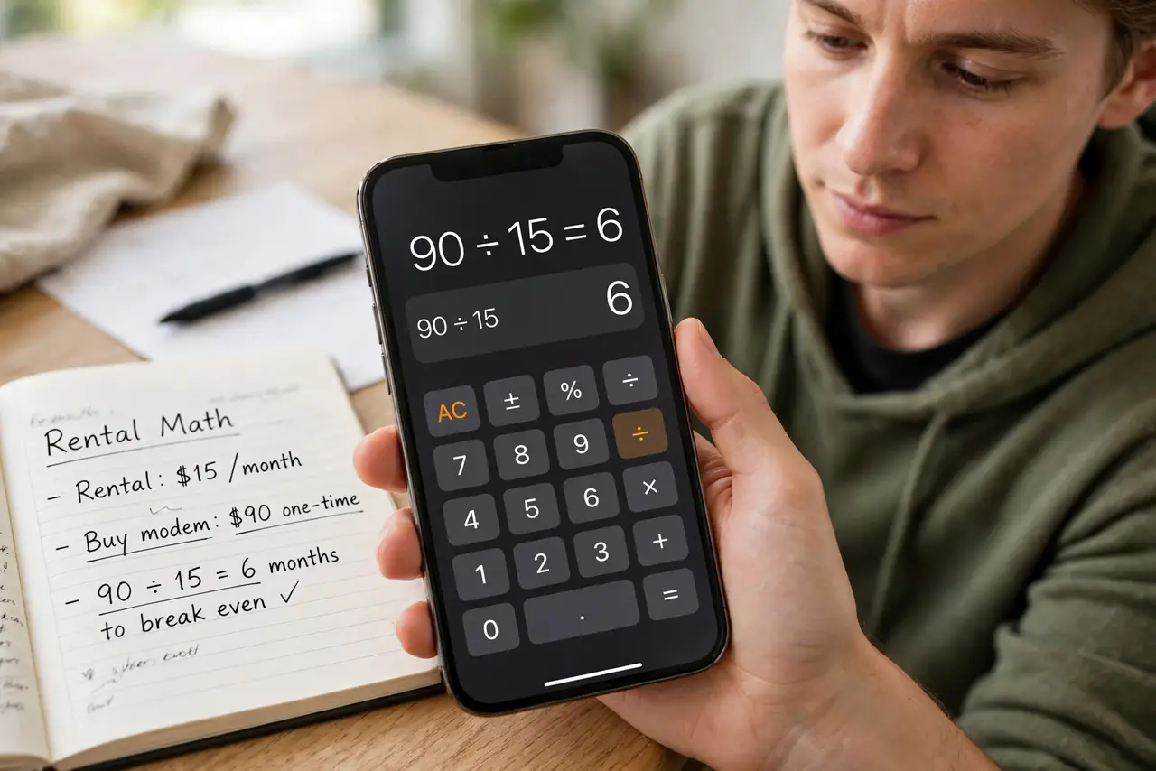 A person carrying out step one: do the rental math.