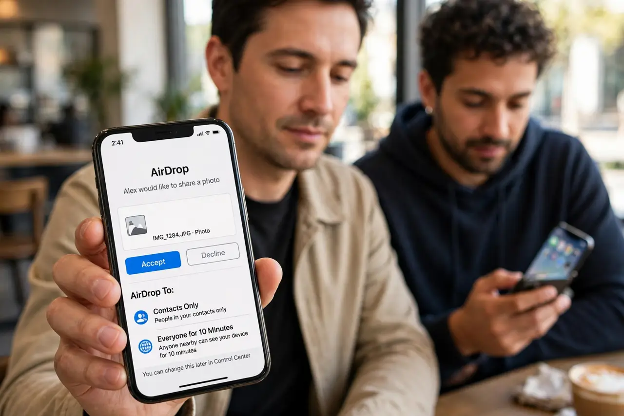 AirDrop Contacts Only Blocks a Real Friend — photo showing the situation described in the guide.