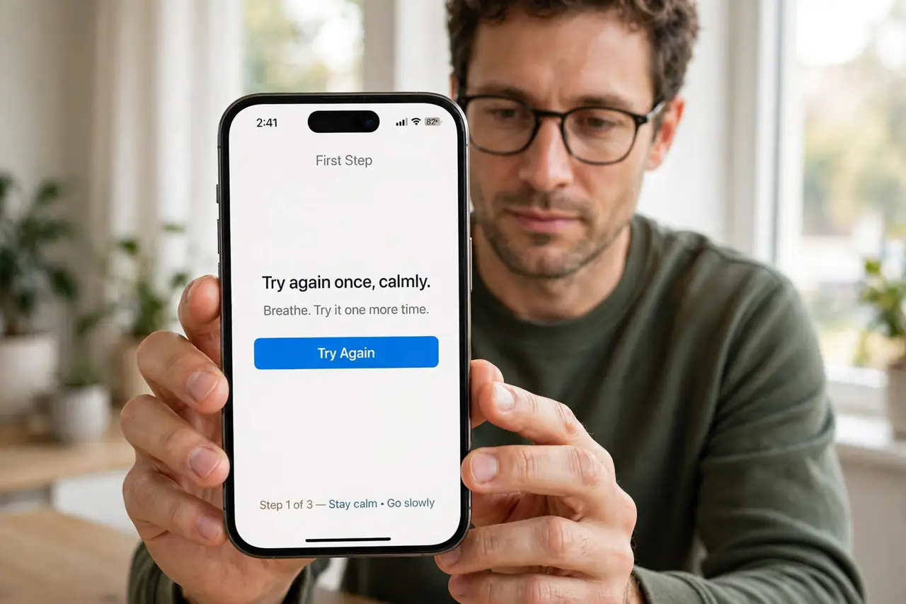 Person performing step 1: Try again once, calmly. Hold the phone steady to the reader and try again once. A single terminal hiccup declines a good card, and a...