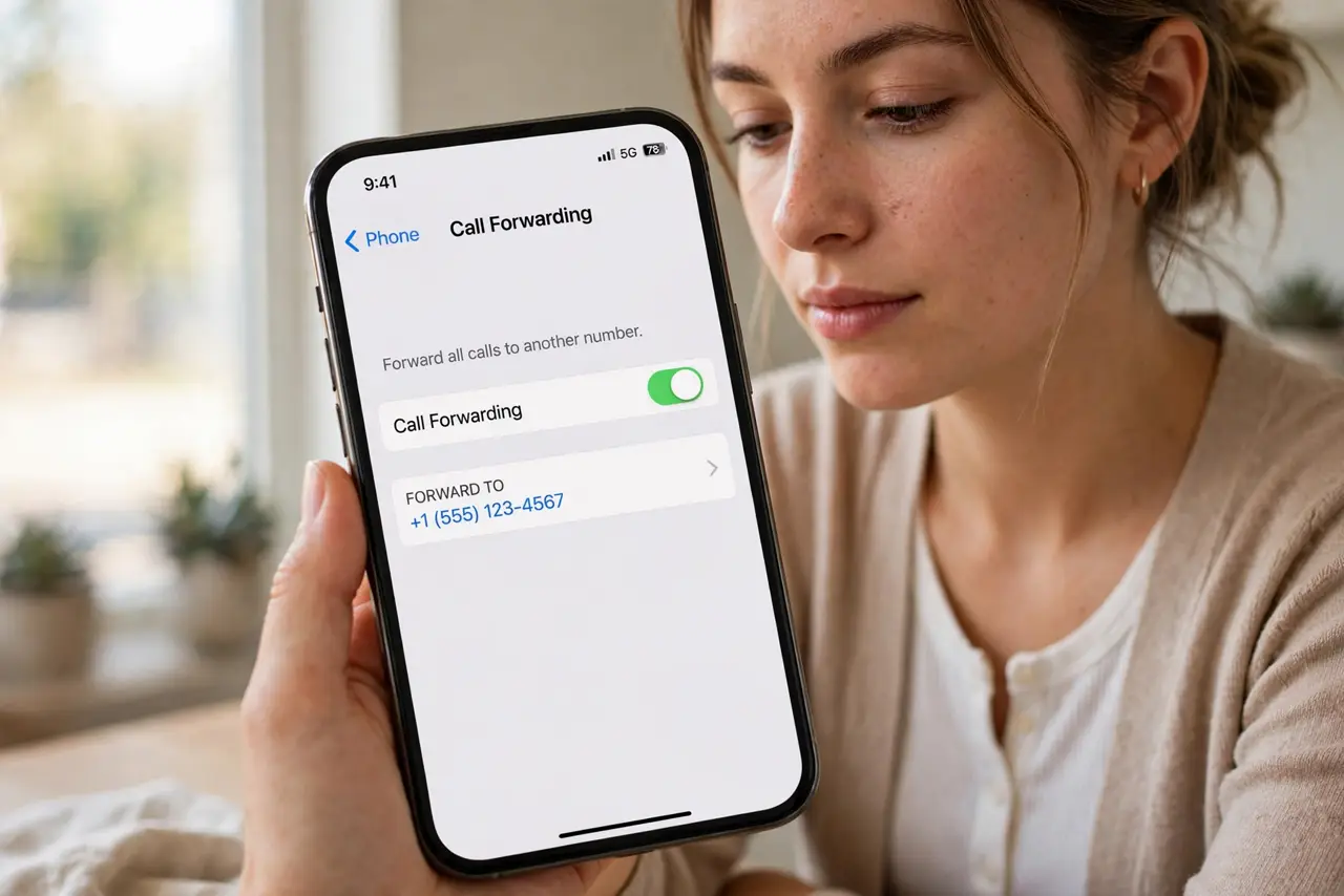 A person carrying out step one: find the setting on iphone.