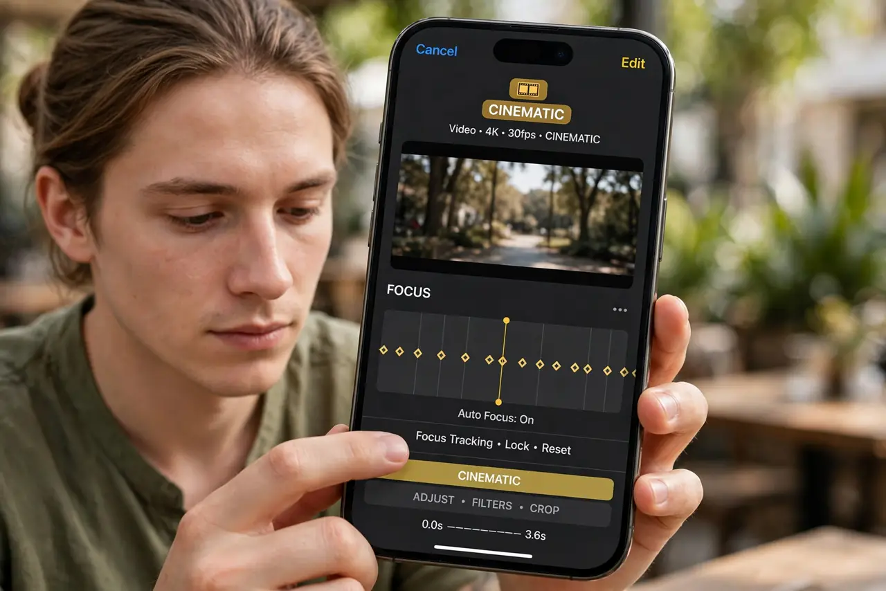 A person performing step 1: Open the clip and tap Edit.