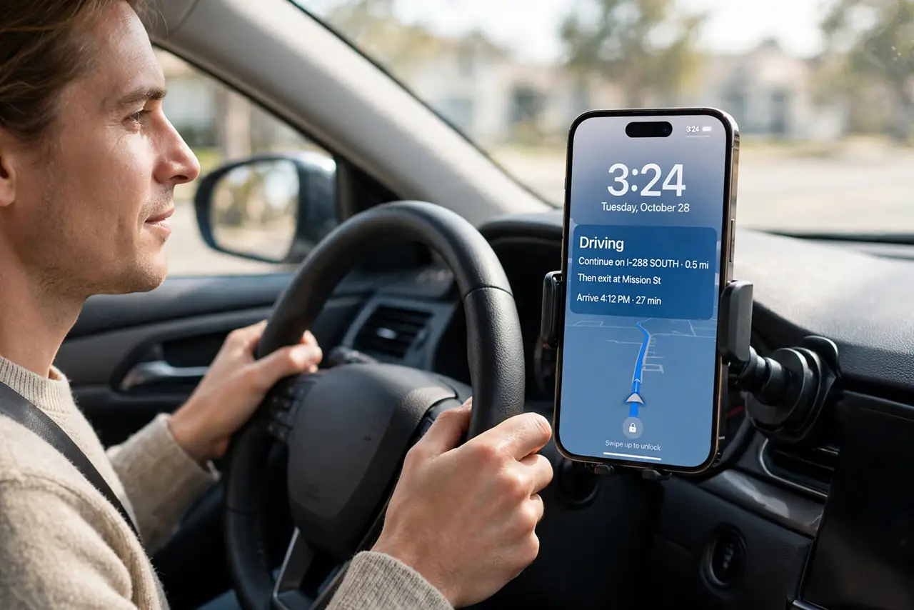 Driving Focus Auto-Reply Never Sends — photo showing the situation described in the guide.
