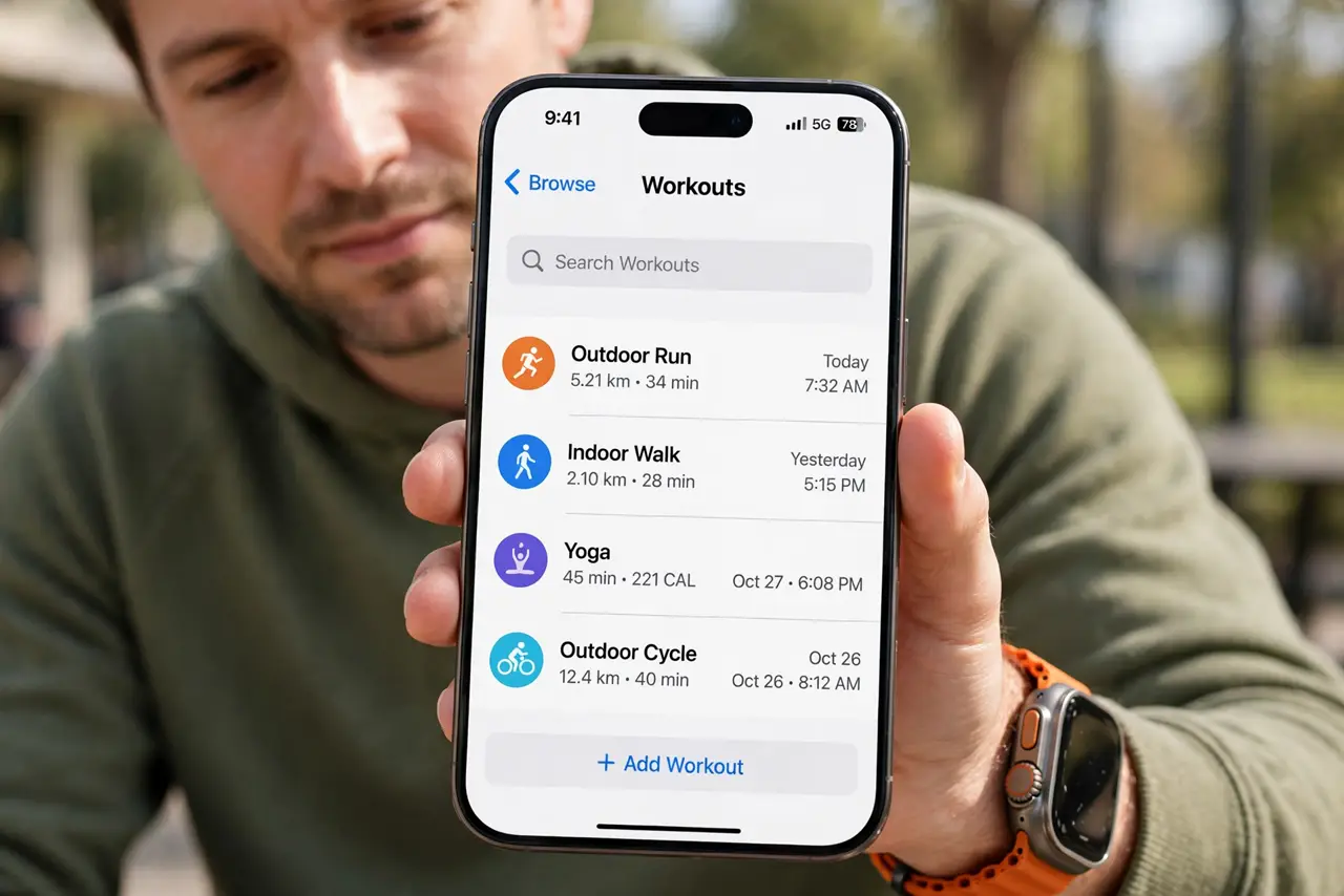 Health App Counts One Workout Twice — photo showing the situation described in the guide.