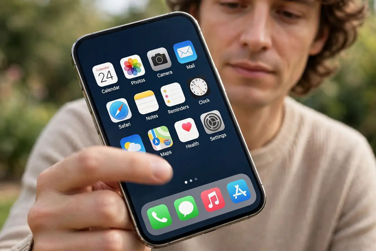 A Whole Home Screen Page Goes Hidden — photo showing the situation described in the guide.