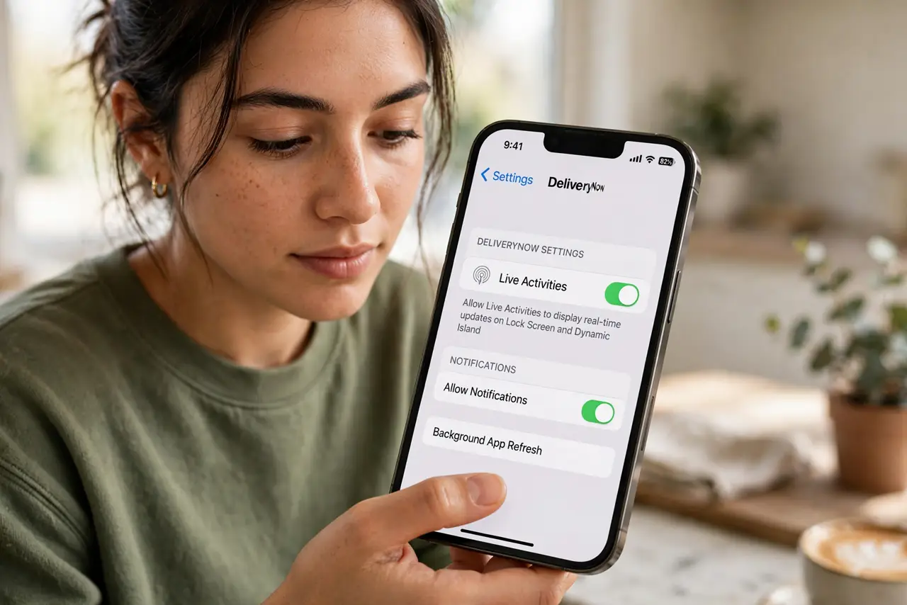 A person carrying out step one: check the app supports it.