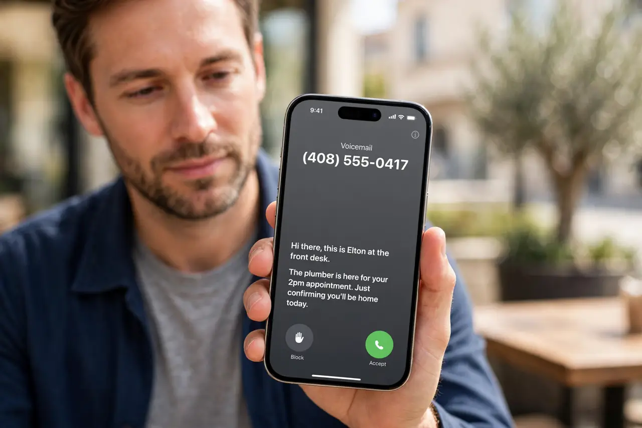 Live Voicemail Transcript Shows Up Blank — photo showing the situation described in the guide.