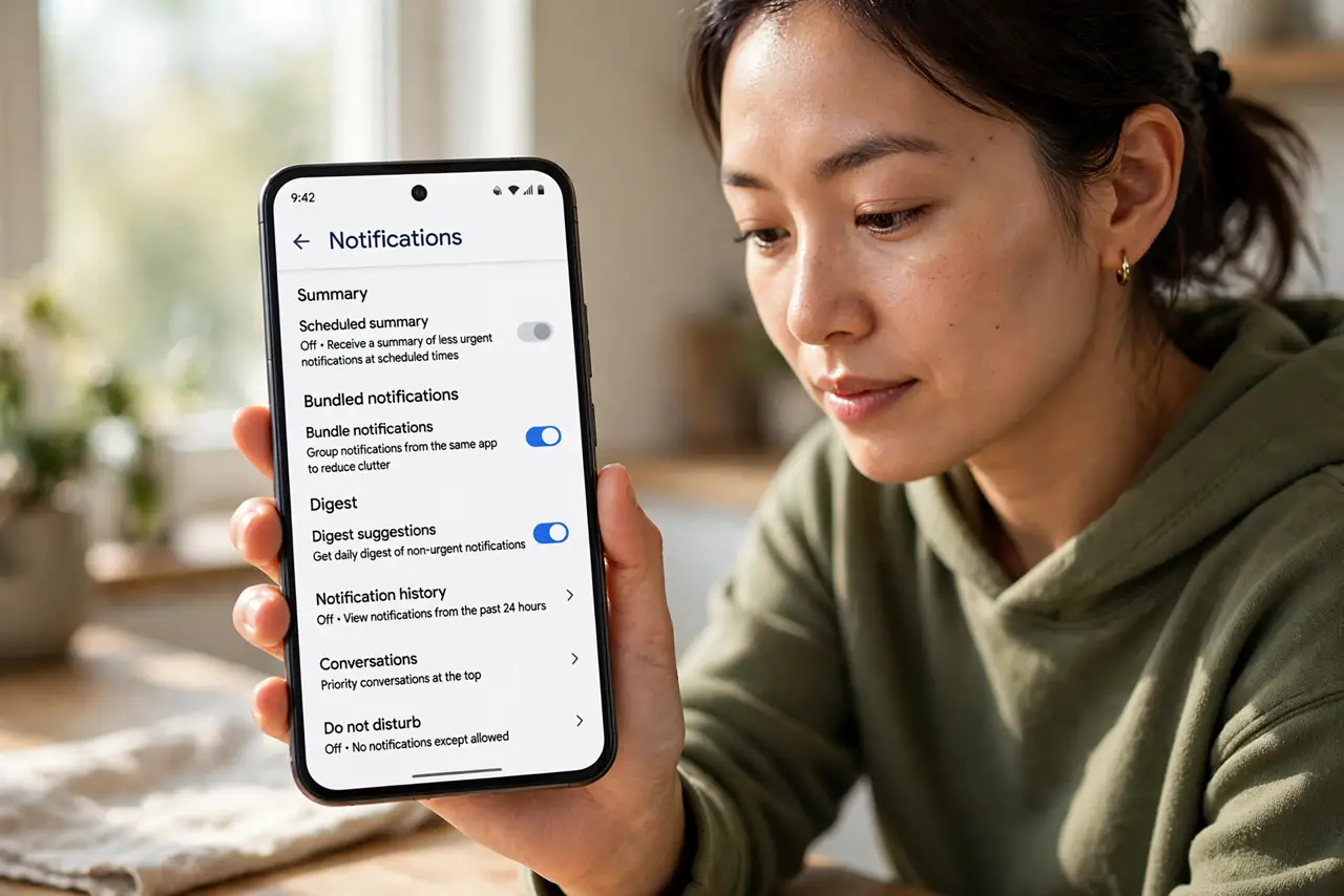 Open notification settings.
