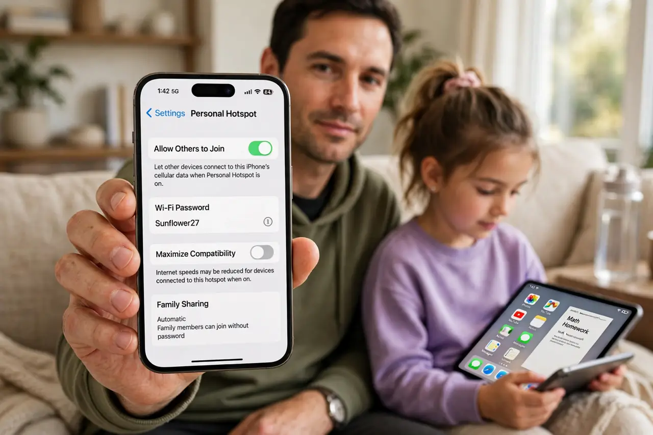 Family Hotspot Limits Block Your Own Family — photo showing the situation described in the guide.