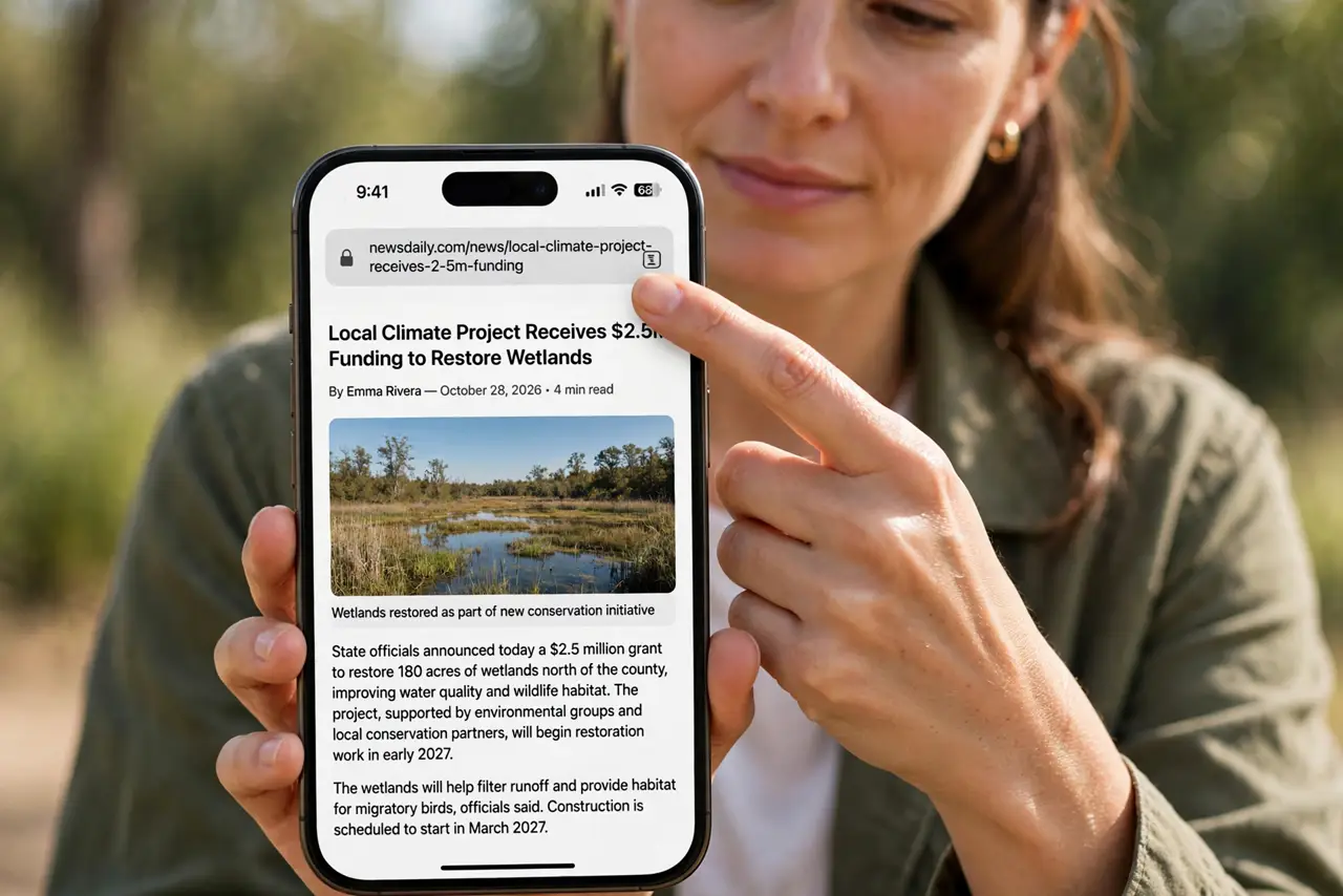 Safari Reader Mode Button Goes Missing — photo showing the situation described in the guide.