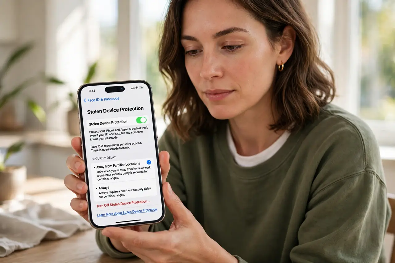 A person performing the first step of the guide: Open the right settings page.