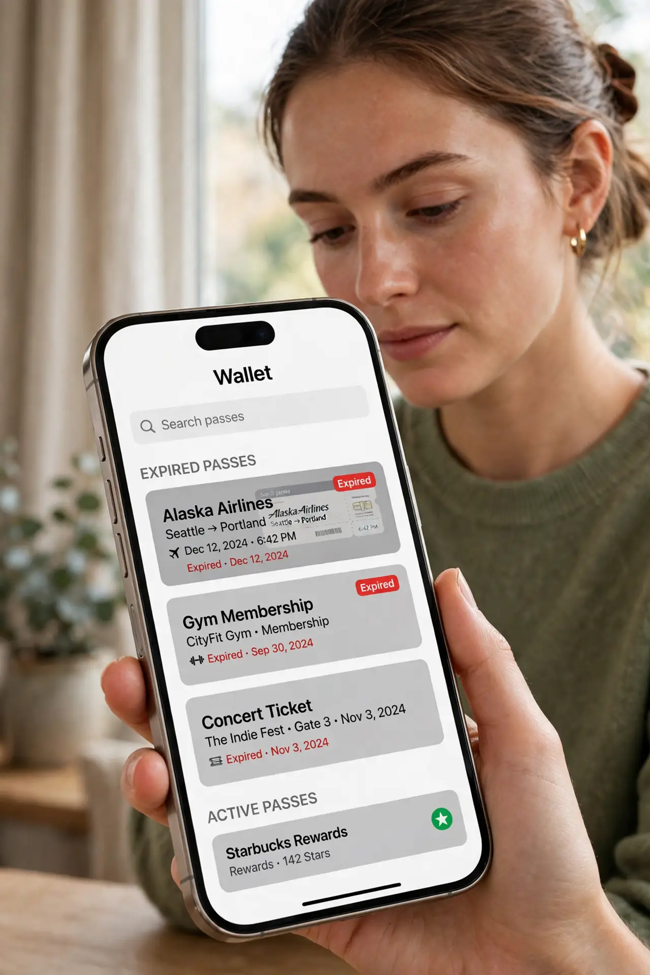 A person performing the first step of the guide: Open Wallet and survey the pile.