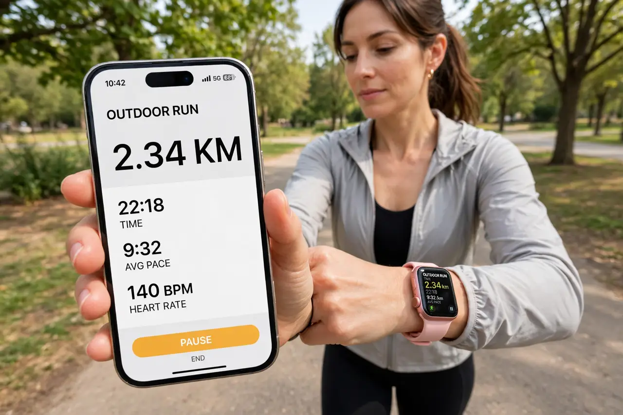 Apple Watch Workout GPS Drifts Off Route — photo showing the situation described in the guide.