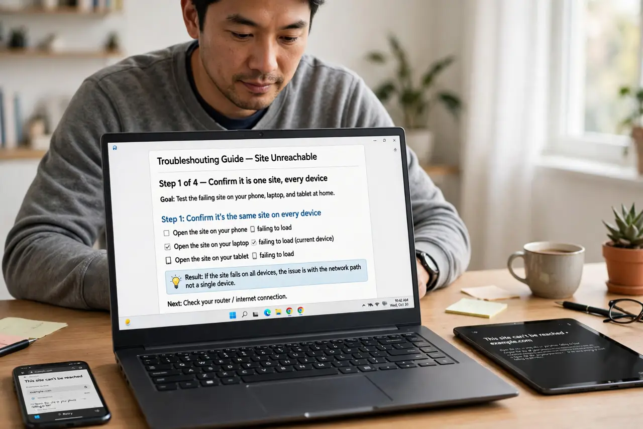 IPv6 Breaks Just One Website You Visit — step 1 being performed on the device.