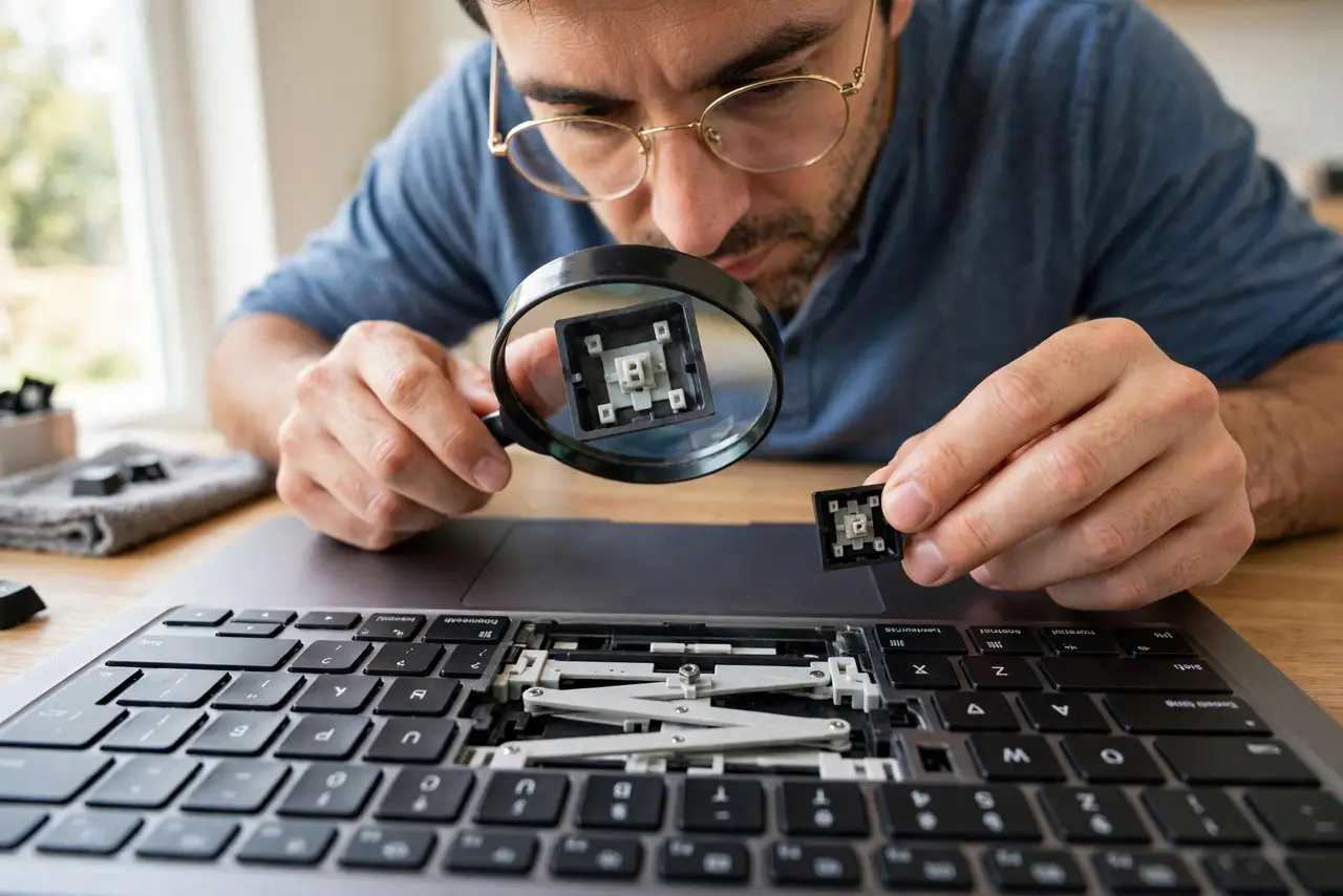 A person performing step 1: Inspect the clips first.