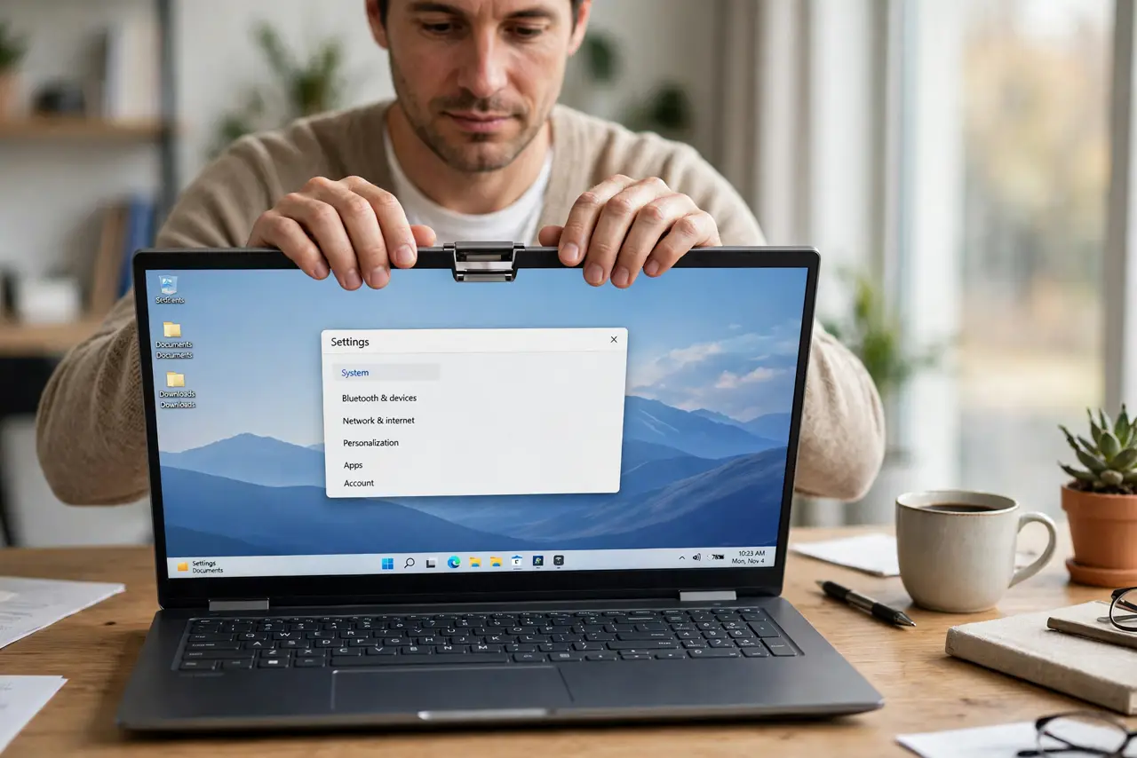Laptop Hinge Creaks? Stop It Getting Worse — photo showing the situation described in the guide.