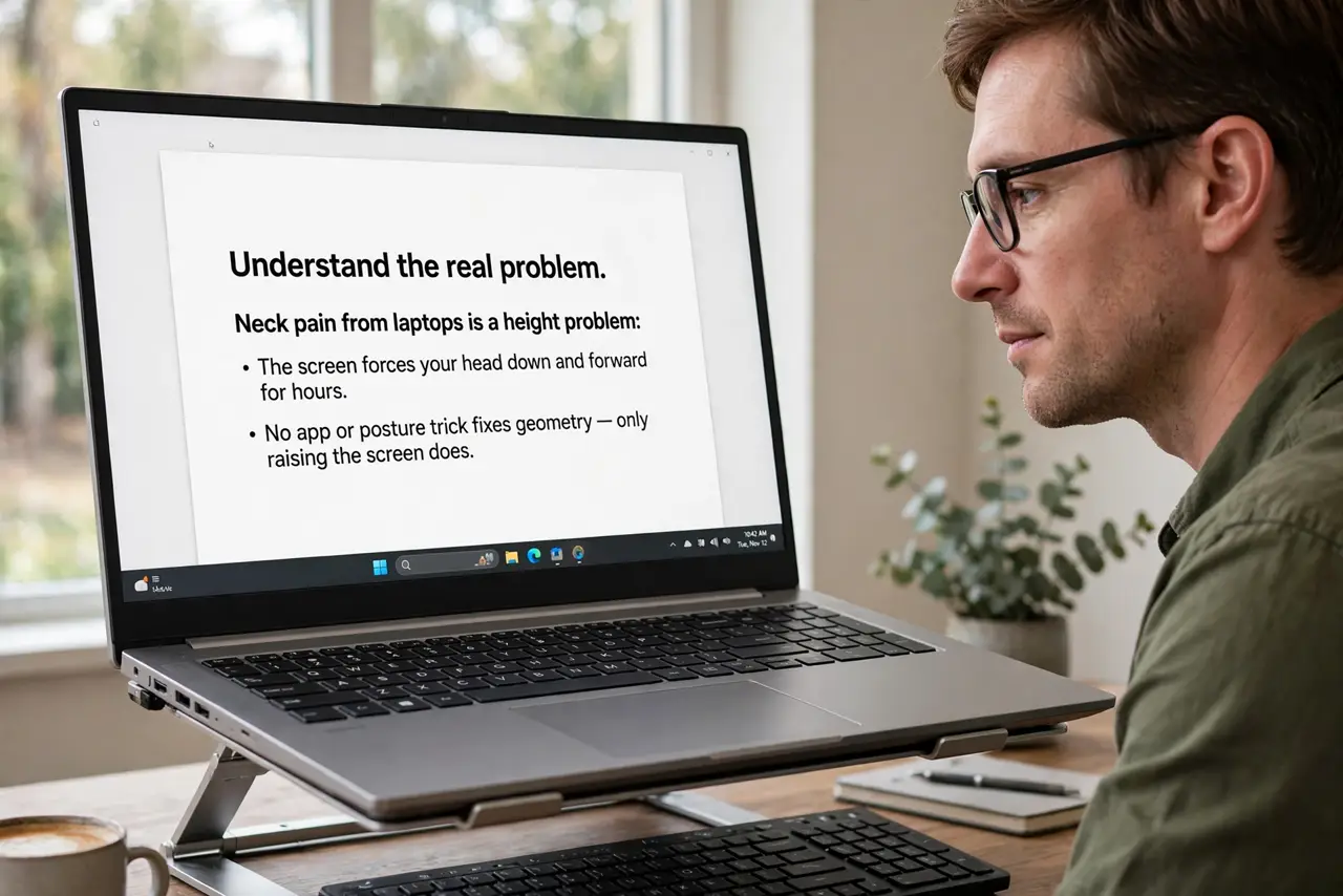 A person performing the first step of the guide: Understand the real problem.
