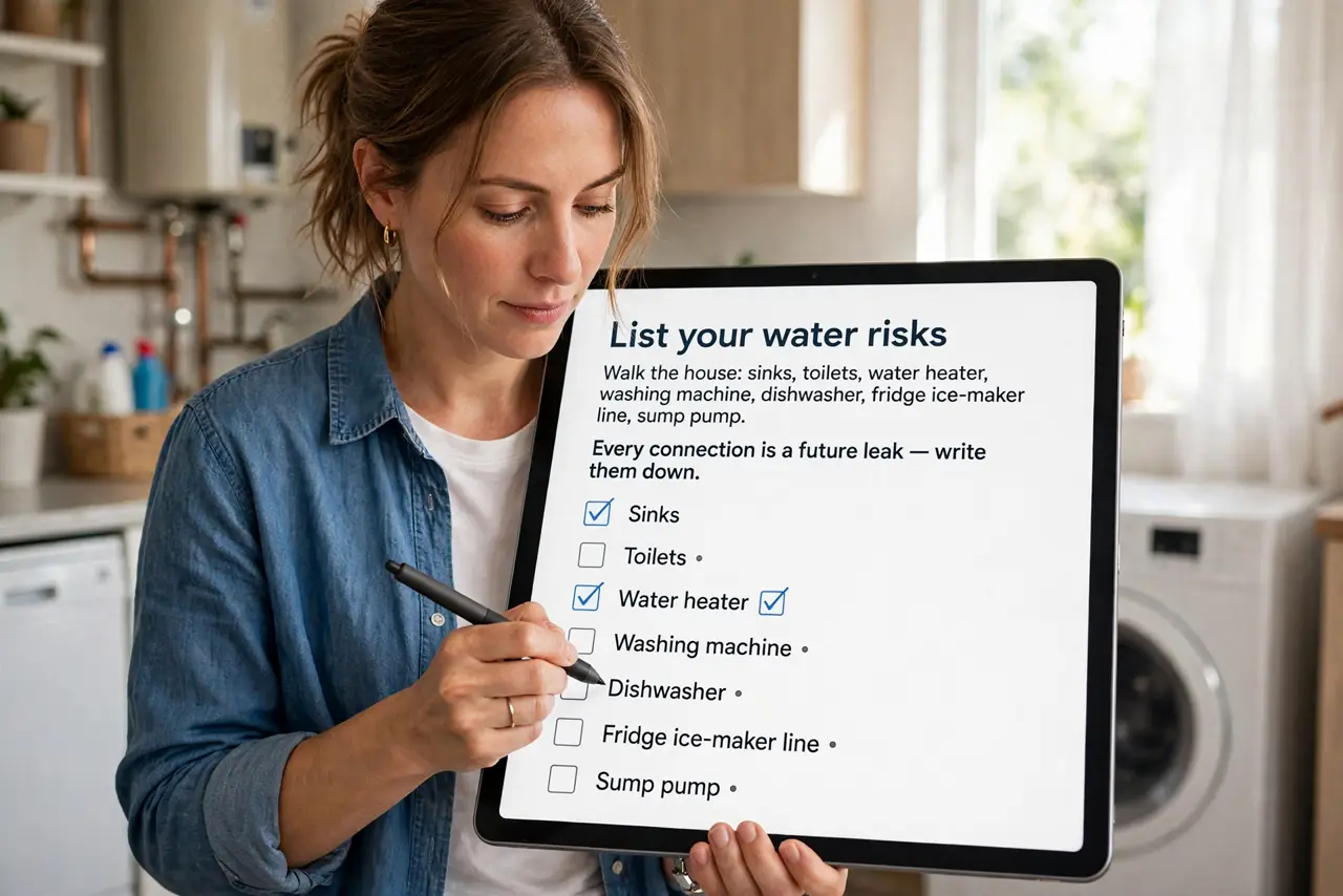 List your water risks.