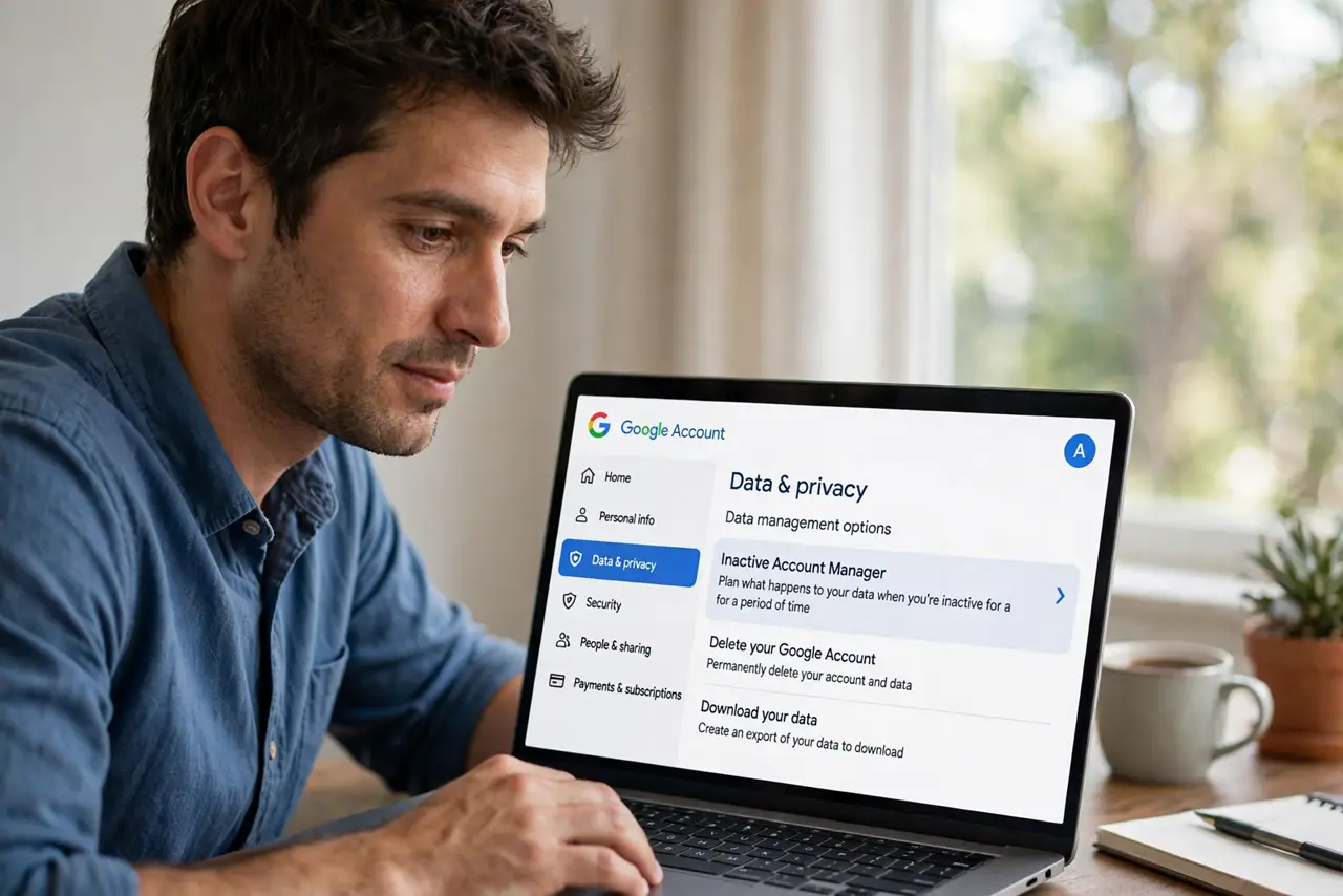A person performing the first step of the guide: Open Data and privacy.